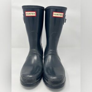 Hunter Rain Boots In Navy Blue
